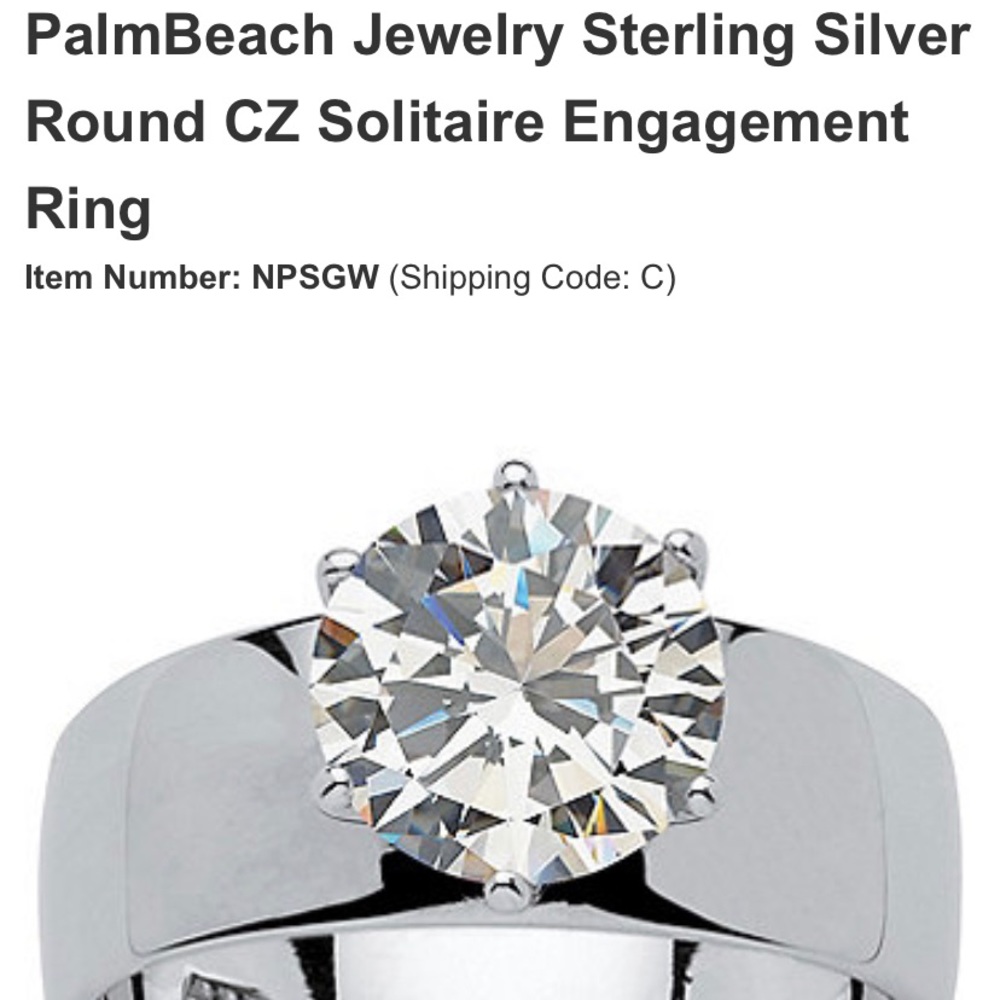 CZ Solitaire Engagement Ring